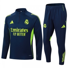 25-26 Real Madrid Royal Blue&Fluorescent Green Thailand Soccer Tracksuit-411