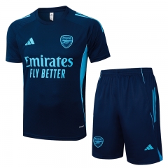 2025-2026 Arsenal Royal Blue Short-sleeved Thailand Soccer Tracksuit-815