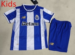 25-26 Correct Version Porto Home Blue&White Kids/Youth Soccer Uniform-507