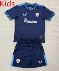 25-26 Athletic Bilbao Away Blue Kids/Youth Soccer Uniform-AY