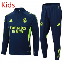 2025-26 Real Madrid  Royal Blue Kids/Youth Soccer Tracksuit-411