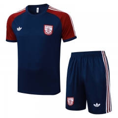 2025-2026 Retro version Arsenal Royal Blue Short-sleeved Thailand Soccer Tracksuit-815