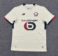 (S-4XL) 25-26 Lille Olympique Away Beige Thailand Soccer Jersey AAA-512