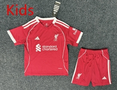 correct version 2025-26 Liverpool Home Red Kids/Youth Soccer Uniform-GB
