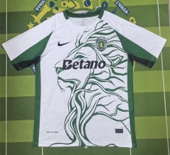 (S-4XL) 25-26 Lion Head Sporting Lisbon Clube de Portugal White Thailand Soccer Jersey AAA-5303