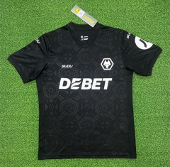 (S-4XL) 2025-2026 Wolverhampton Wanderers Goalkeeper Black Thailand Soccer Jersey AAA-403