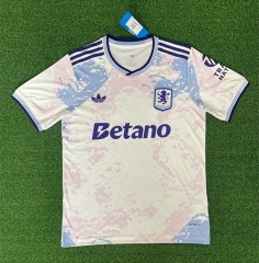 (S-4XL) 2025-26 Aston Villa 2nd Away White Thailand Soccer Jersey AAA-403