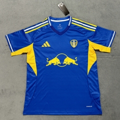 (S-4XL）25-26 Leeds United Away Blue Thailand Soccer Jersey AAA-4506