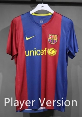 (S-3XL) Retro Player Version 06-07 Barcelona Home Blue&Red Soccer Jersey-4563