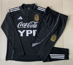 2025-26 Argentina Black Thailand Soccer Tracksuit -815