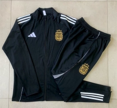 25-26 Argentina Black Thailand Soccer Jacket Uniform-815