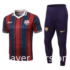 Player Version 25-26 Barcelona Blue and Red Short-sleeved Thailand Soccer Tracksuit-9926