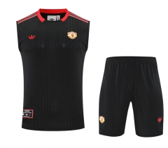 2025-2026 Manchester United Black Thailand Training Vest Uniform-418