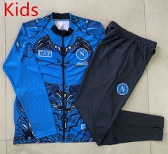 2025-26 Napoli Blue Thailand kids Soccer Jacket Uniform-815