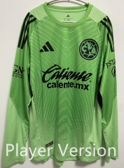 (S-4XL) Player Version 25-26 Club America Goalkeeper Green LS Thailand Soccer Jersey AAA-912