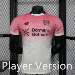 25-26 Bayer 04 Leverkusen Away White&Pink Thailand Soccer Jersey AAA-888