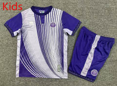 25-26 Sheffield United 2nd Away White&Purple Kids/Youth Soccer Uniform-7809