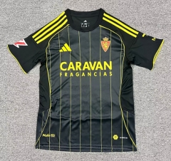 (S-4XL) 25-26 Real Zaragoza Away Black Thailand Soccer Jersey AAA-512