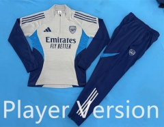 Player version 2025-26 Arsenal Grey Thailand Soccer Tracksuit-7411