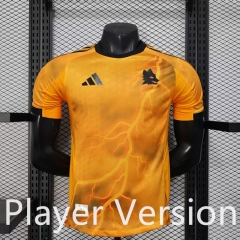 Player Version 25-26 Roma Away Orange Thailand Soccer Jersey AAA-888