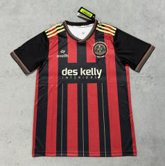 25-26 Bohemian Home Red&Black Thailand Soccer Jersey AAA-4506