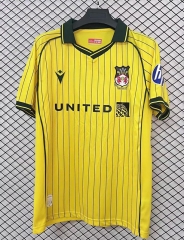 (S-4XL) 25-26 Wrexham Away Yellow Thailand Soccer Jersey AAA-2044