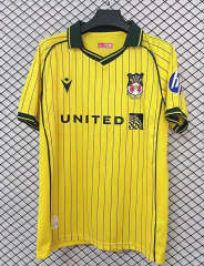 (S-4XL) 25-26 Wrexham Away Yellow Thailand Soccer Jersey AAA-2044