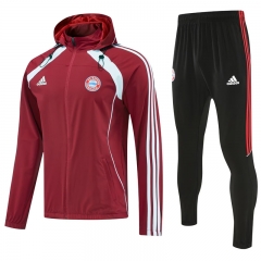 25-26 Bayern München Red Trench Coats Uniform With Hat-4627