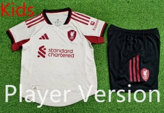 Player Version 25-26 Liverpool Away White Kids/Youth Soccer Uniform-9926