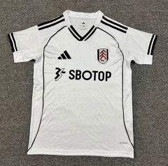 (S-4XL) 25-26 Fulham Home White Thailand Soccer Jersey AAA(with chest advertising)-512