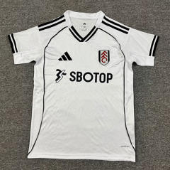 (S-4XL) 25-26 Fulham Home White Thailand Soccer Jersey AAA(with chest advertising)-512