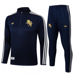 25-26 Juventus Royal Blue Thailand Soccer Tracksuit Uniform-411