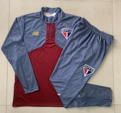 25-26 Sao Paulo Futebol Clube Red Thailand Soccer Tracksuit -815