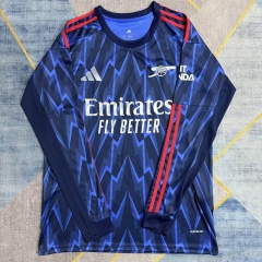 25-26 Arsenal Away Blue LS Thailand Soccer Jersey AAA-422