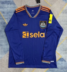 2025-26 Newcastle United 2nd Away Blue Thailand LS Soccer Jeesey AAA-422