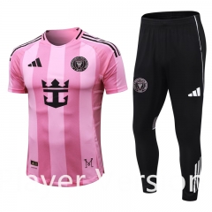 Player Version 2025-2026 Inter Miami Pink Thailand Short-sleeved Soccer Tracksuit-9926