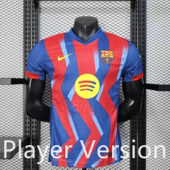 Player Version 25-26 Barcelona 2nd Away Red&Blue Thailand Soccer Jersey AAA-888