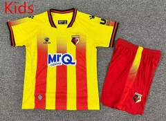 2025-26 Watford Home Yellow&Red  Kids/Youth Soccer Uniform-7809