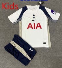 2025-26 Tottenham Hotspur Home White  Kids/Youth Soccer Uniform-4247