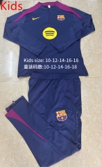 25-26 Barcelona Royal Blue Kid-Youth Soccer Tracksuit -411
