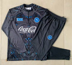 25-26 Napoli Dark Gray Inkjet Thailand Soccer Tracksuit -815