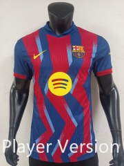Player Version 25-26 Barcelona 3rd Away Red&Blue Thailand Soccer Jersey AAA-0871