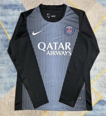 25-26 Paris Light Gray LS Thailand Soccer Jersey AAA-422