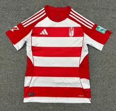 (S-4XL)25-26 Granada CF Home Red&White Thailand Soccer Jersey AAA-512