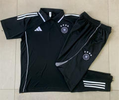 （4 stars）2025-26 Germany Black Thailand Polo Uniform-815