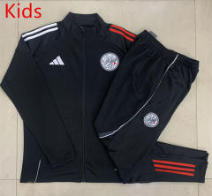 25-26 Ajax Black Kids/Youth Soccer Tracksuit-815