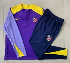 25-26 Atletico Madrid Purple Thailand Soccer Tracksuit-815