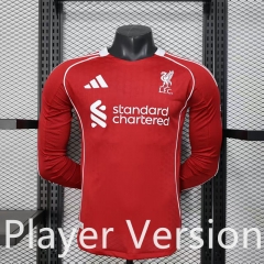 Player Version 2025-26 Liverpool Home Red  Thailand LS Soccer Jersey AAA-888