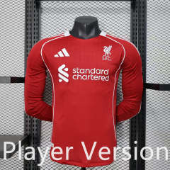 Player Version 2025-26 Liverpool Home Red  Thailand LS Soccer Jersey AAA-888