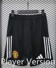 Player Version 2025-2026 Manchester United Black Thailand Soccer Shorts-888